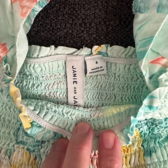 Janie and Jack Floral Smocked Set. - Picture 2 of 4